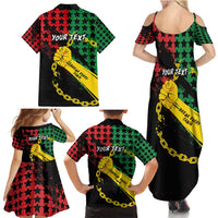Personalized Juneteenth 1865 Family Matching Summer Maxi Dress and Hawaiian Shirt Break Every Chain