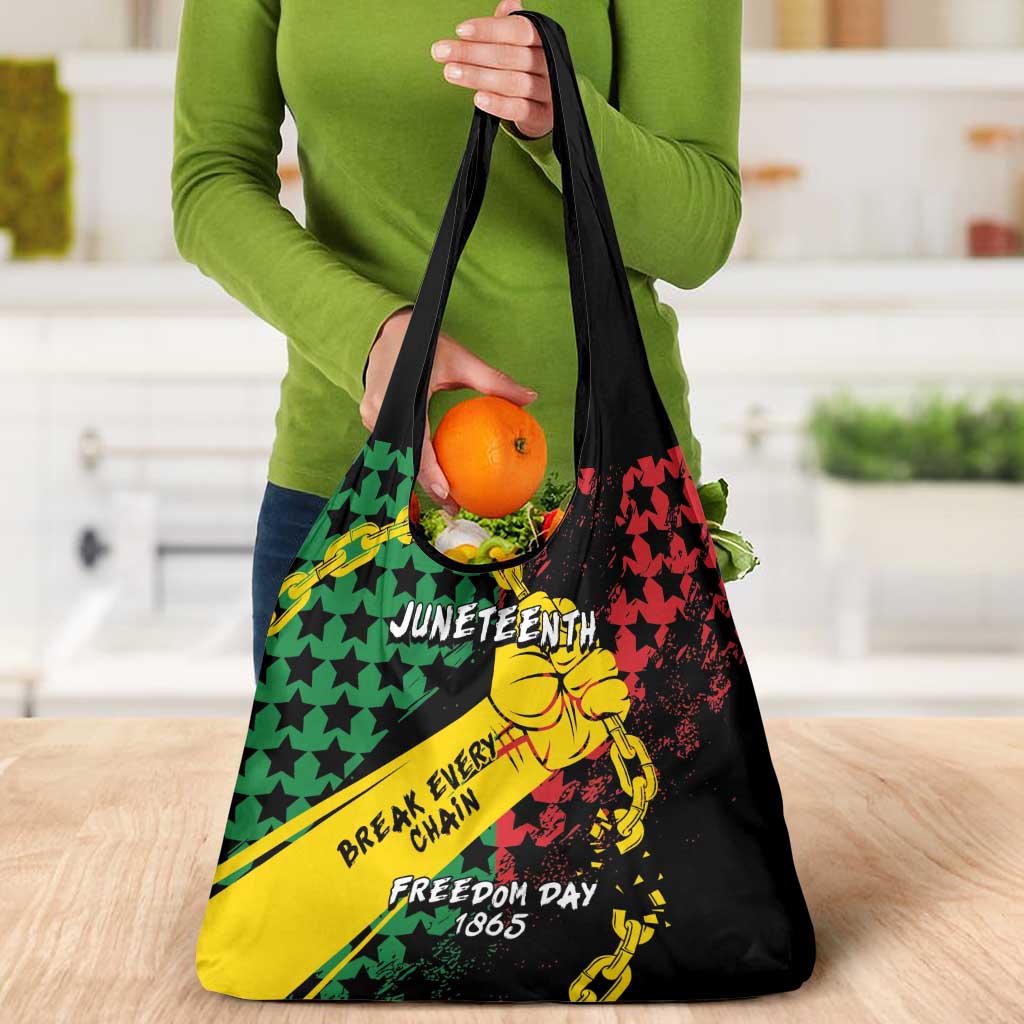 Juneteenth 1865 Grocery Bag Break Every Chain