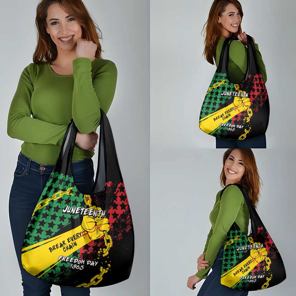 Juneteenth 1865 Grocery Bag Break Every Chain