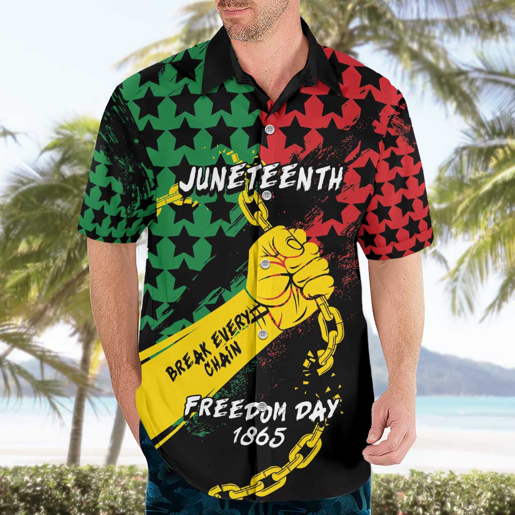 Personalized Juneteenth 1865 Hawaiian Shirt Break Every Chain