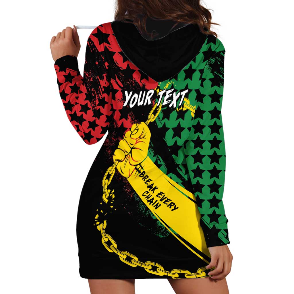 Personalized Juneteenth 1865 Hoodie Dress Break Every Chain