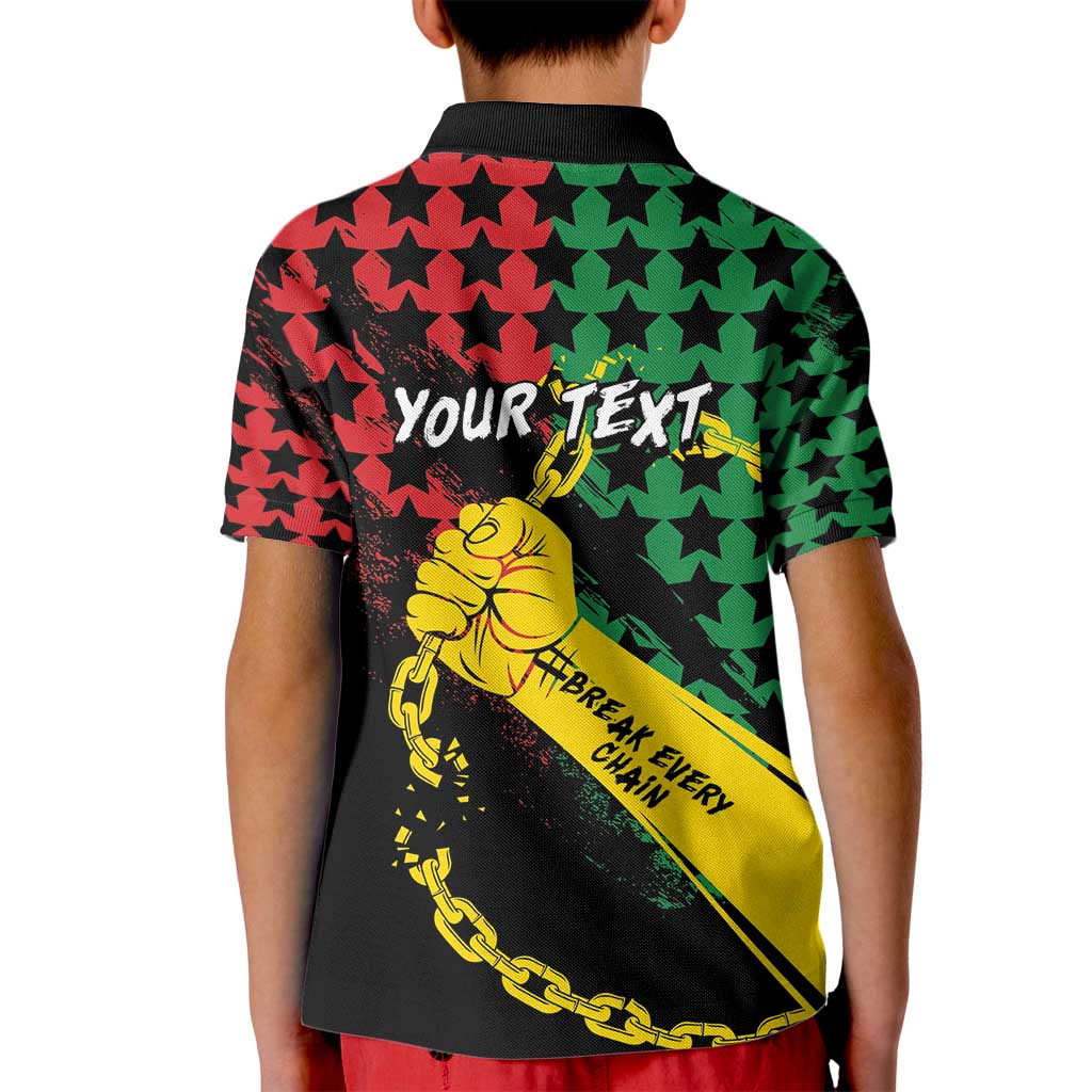 Personalized Juneteenth 1865 Kid Polo Shirt Break Every Chain