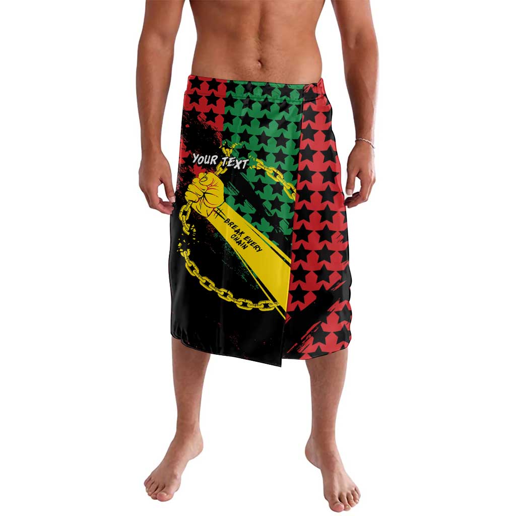 Personalized Juneteenth 1865 Lavalava Break Every Chain