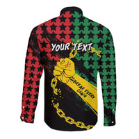 Personalized Juneteenth 1865 Long Sleeve Button Shirt Break Every Chain