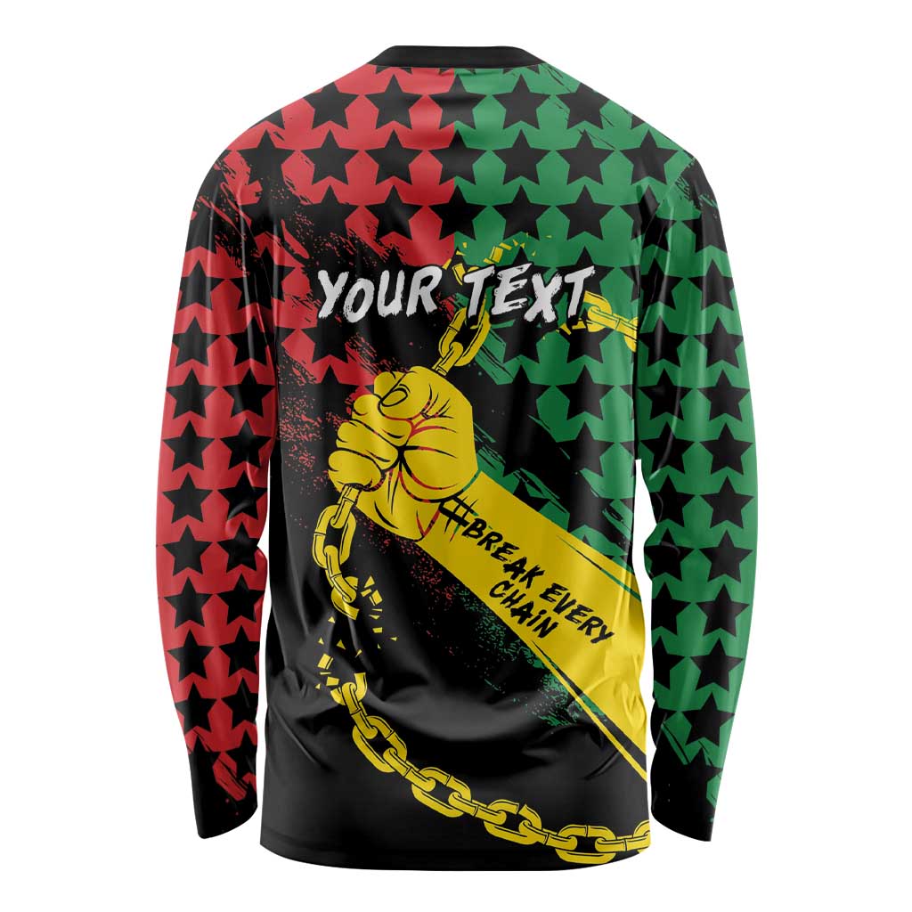 Personalized Juneteenth 1865 Long Sleeve Shirt Break Every Chain