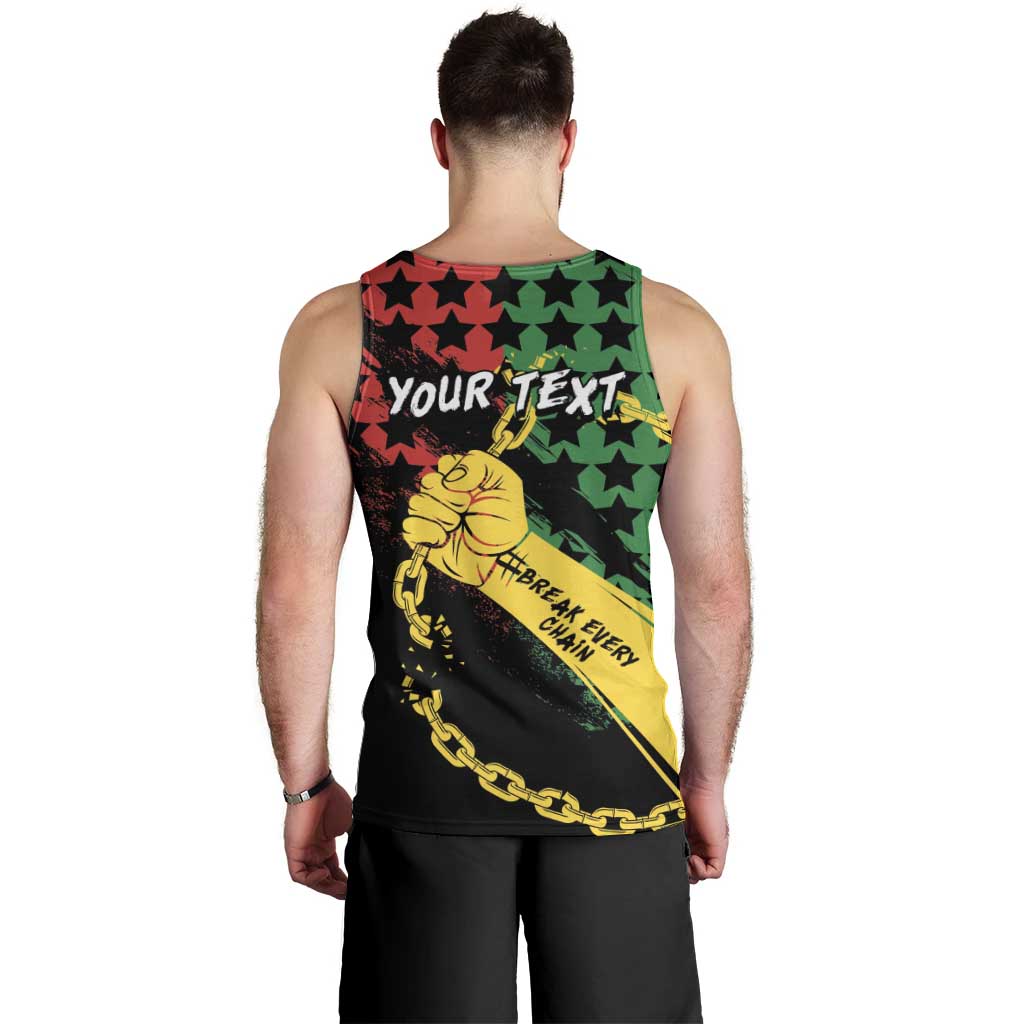 Personalized Juneteenth 1865 Men Tank Top Break Every Chain