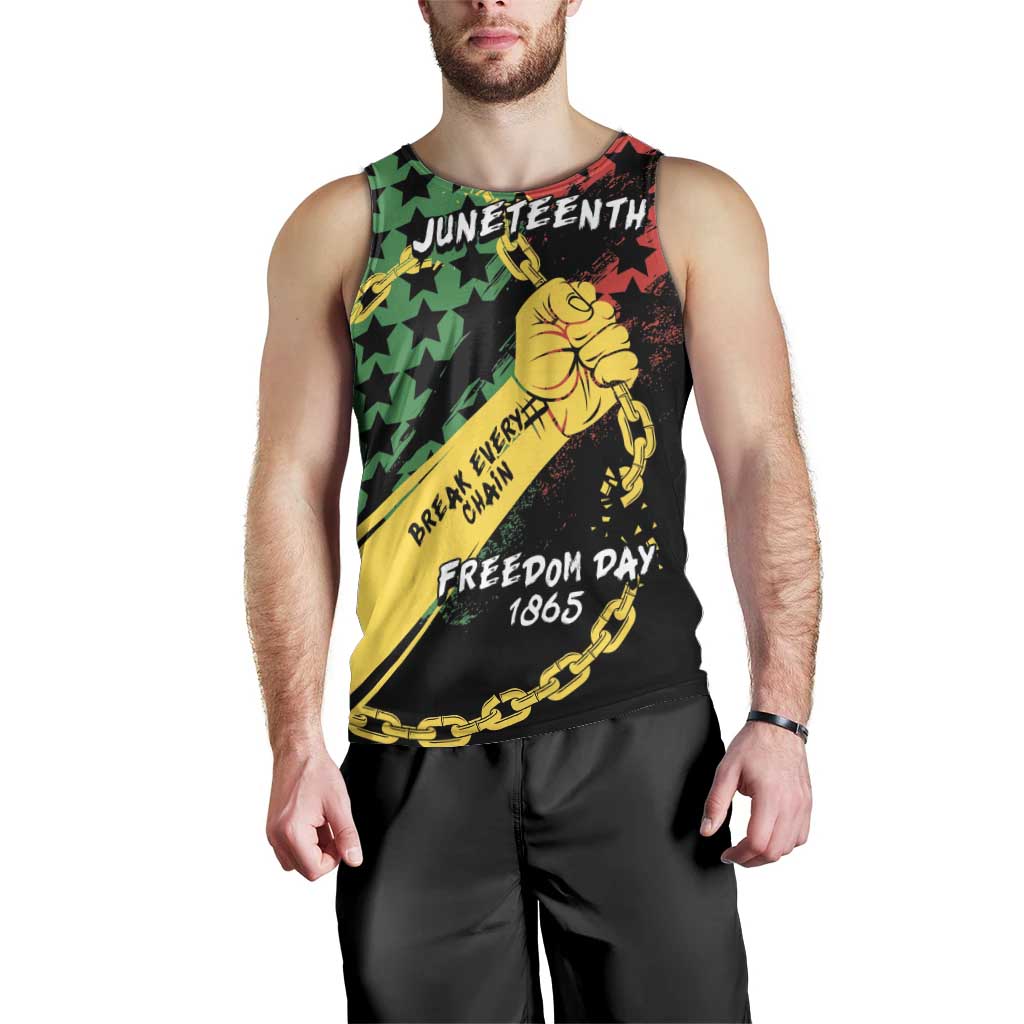 Personalized Juneteenth 1865 Men Tank Top Break Every Chain