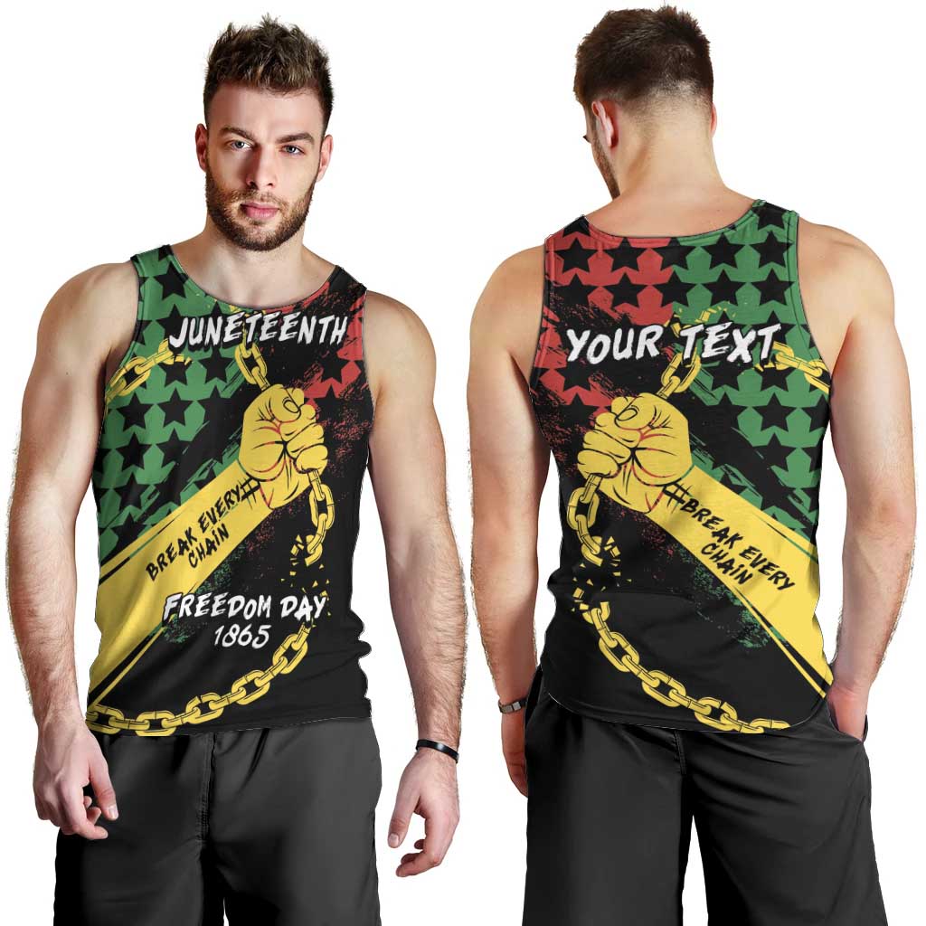 Personalized Juneteenth 1865 Men Tank Top Break Every Chain