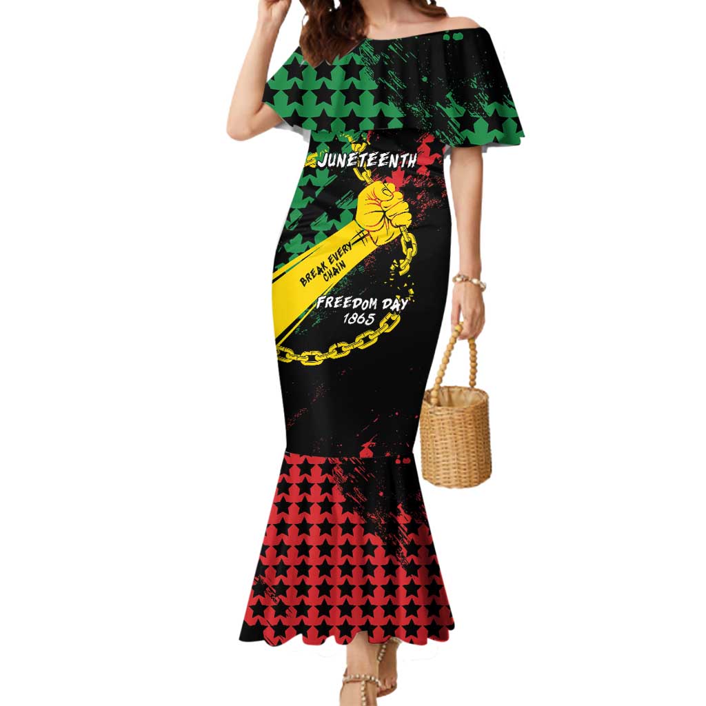 Personalized Juneteenth 1865 Mermaid Dress Break Every Chain