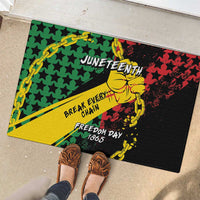 Juneteenth 1865 Rubber Doormat Break Every Chain