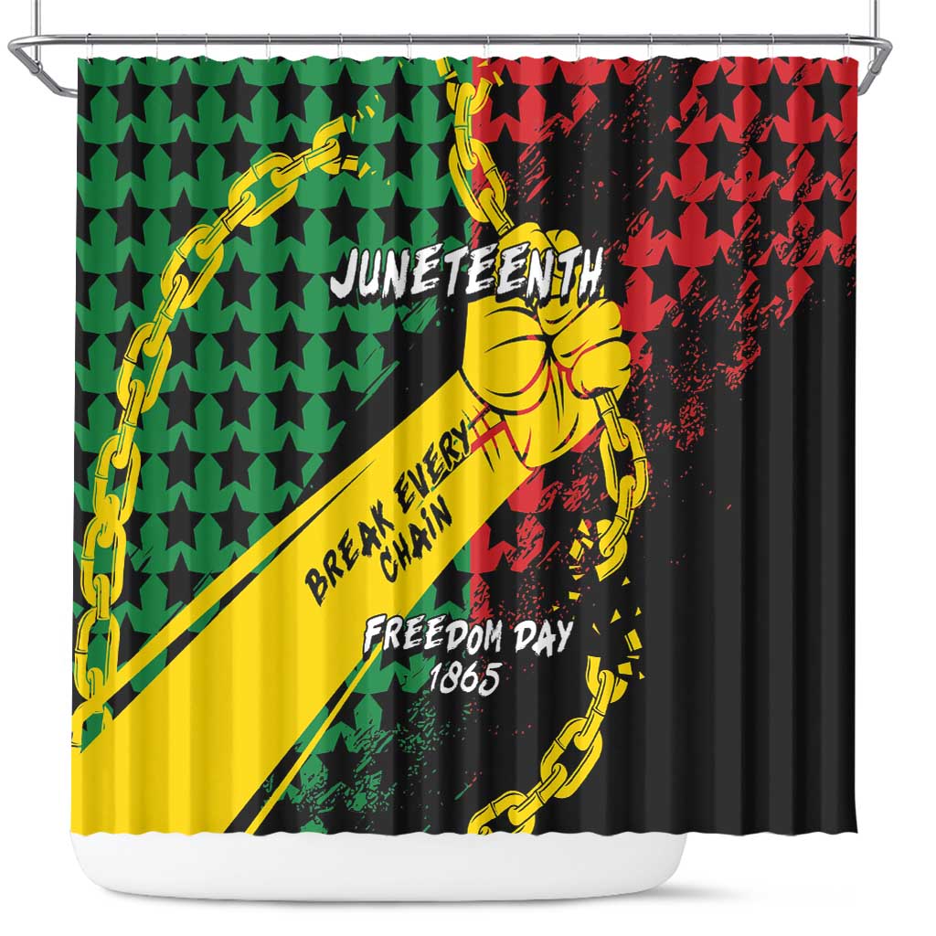 Juneteenth 1865 Shower Curtain Break Every Chain