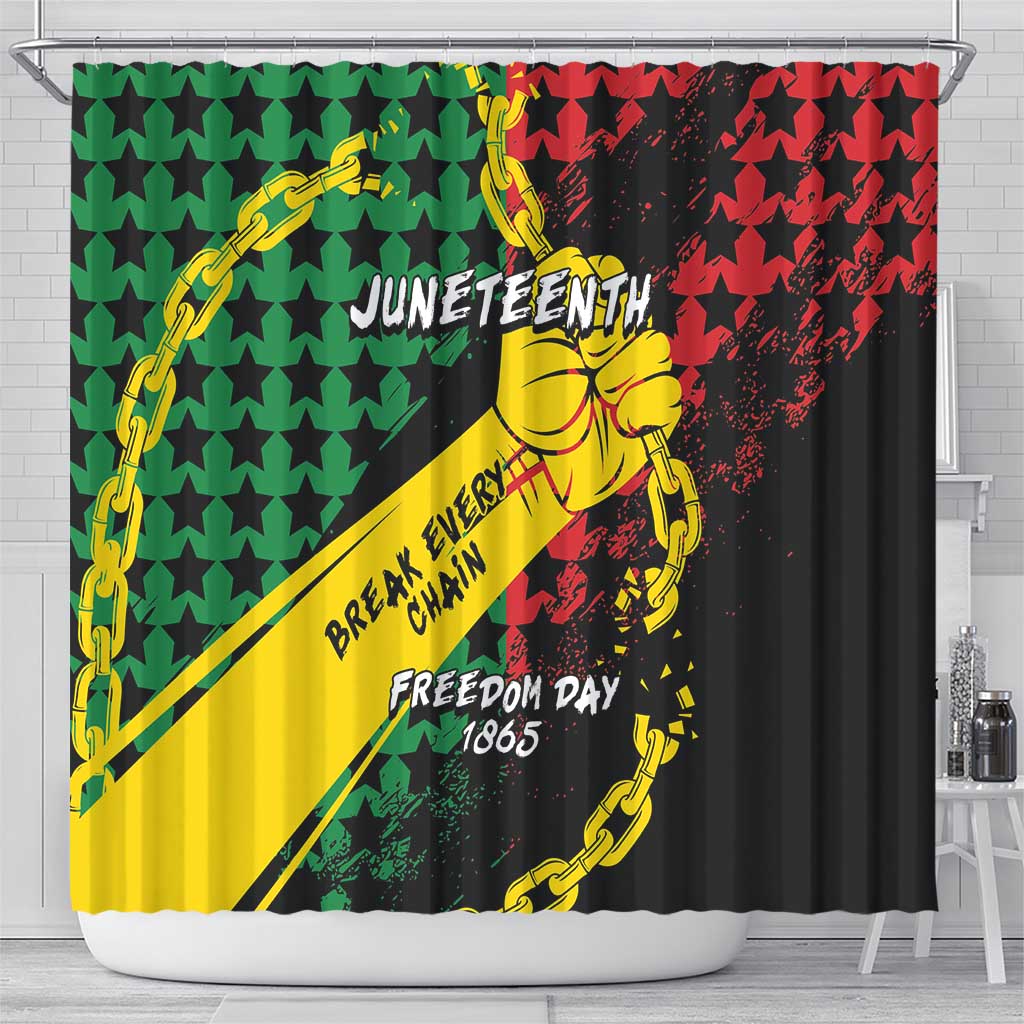 Juneteenth 1865 Shower Curtain Break Every Chain