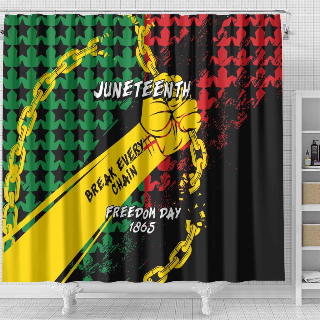 Juneteenth 1865 Shower Curtain Break Every Chain