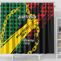 Juneteenth 1865 Shower Curtain Break Every Chain