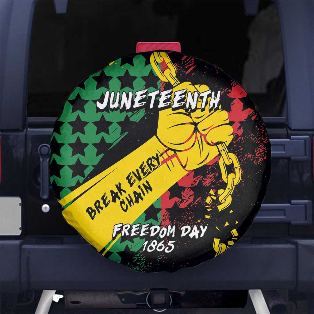 Juneteenth 1865 Spare Tire Cover Break Every Chain