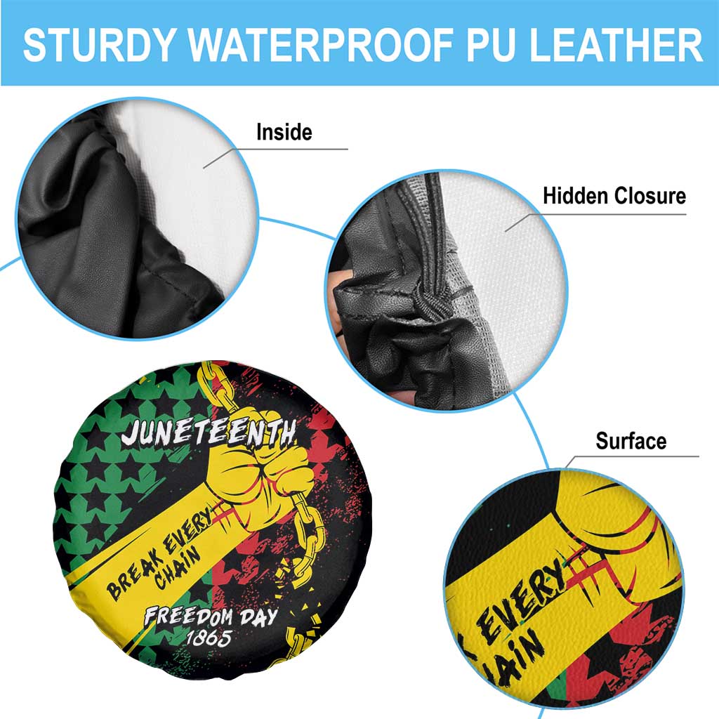 Juneteenth 1865 Spare Tire Cover Break Every Chain