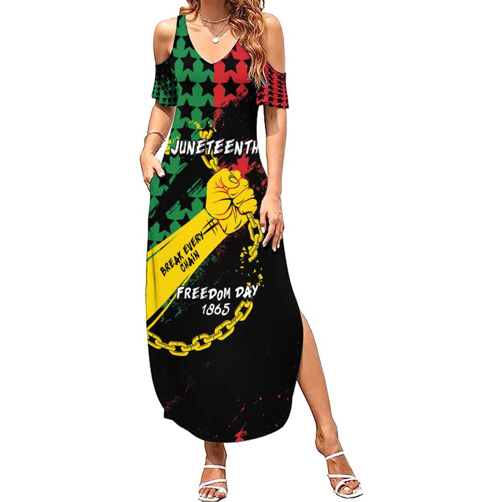 Personalized Juneteenth 1865 Summer Maxi Dress Break Every Chain
