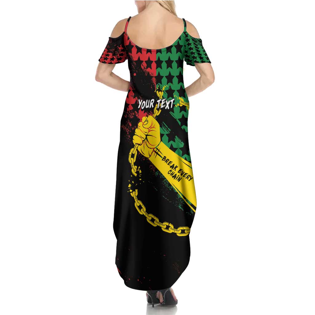 Personalized Juneteenth 1865 Summer Maxi Dress Break Every Chain