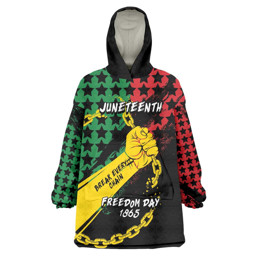 Personalized Juneteenth 1865 Wearable Blanket Hoodie Break Every Chain