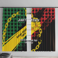 Juneteenth 1865 Window Curtain Break Every Chain