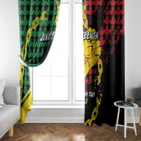 Juneteenth 1865 Window Curtain Break Every Chain