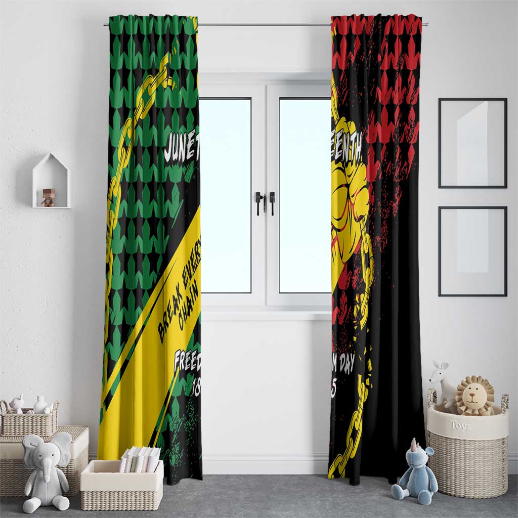 Juneteenth 1865 Window Curtain Break Every Chain