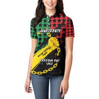 Personalized Juneteenth 1865 Women Polo Shirt Break Every Chain