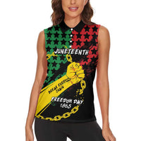 Personalized Juneteenth 1865 Women Sleeveless Polo Shirt Break Every Chain