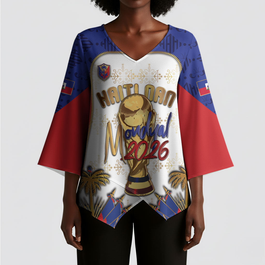 Custom Haiti Nan Mondyal 2026 Kimono Sleeve Blouse Road To Glory