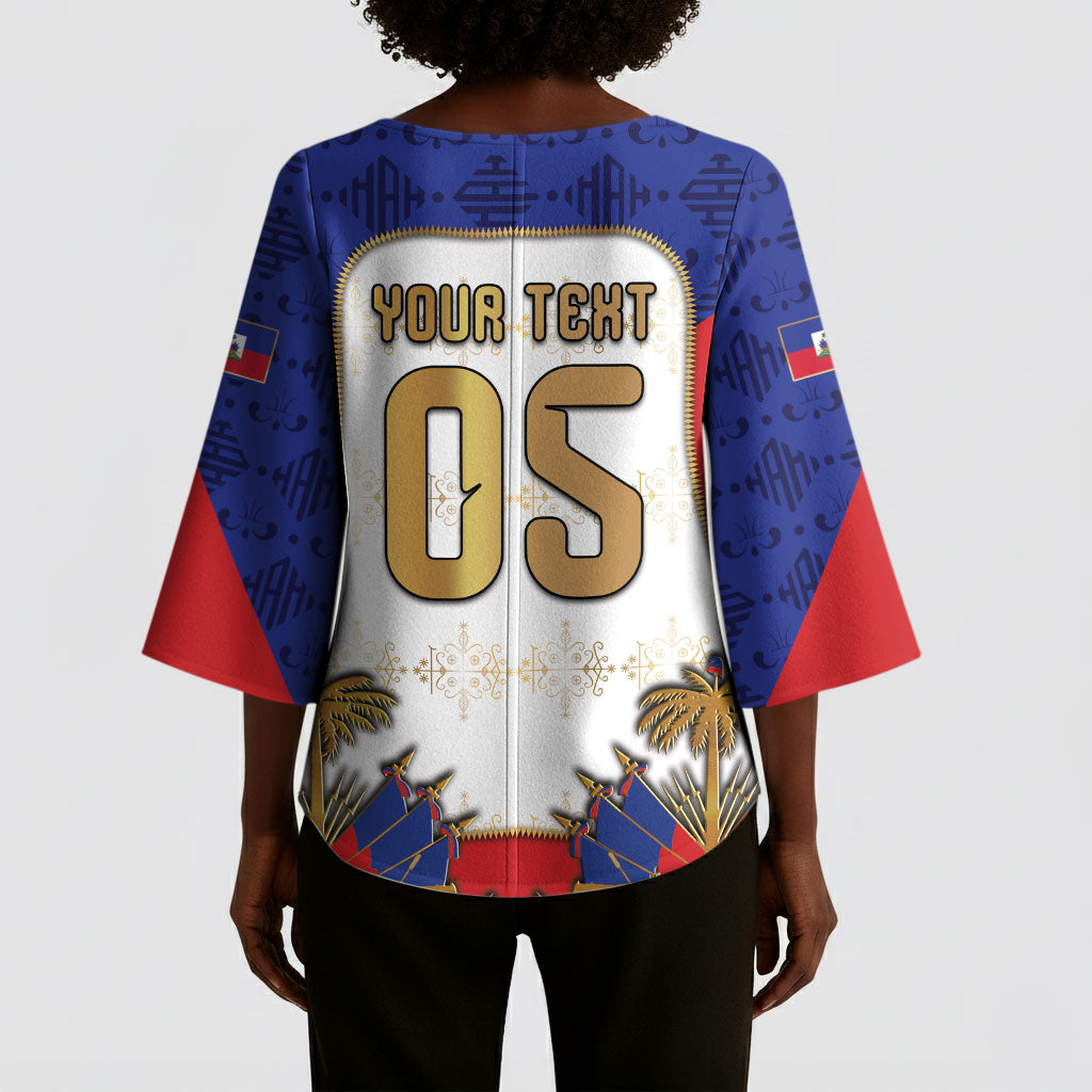 Custom Haiti Nan Mondyal 2026 Kimono Sleeve Blouse Road To Glory