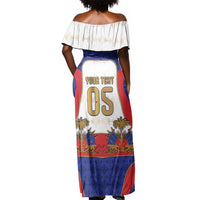 Custom Haiti Nan Mondyal 2026 Off Shoulder Maxi Dress Road To Glory