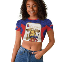 Custom Haiti Nan Mondyal 2026 Raglan Cropped T shirt Road To Glory