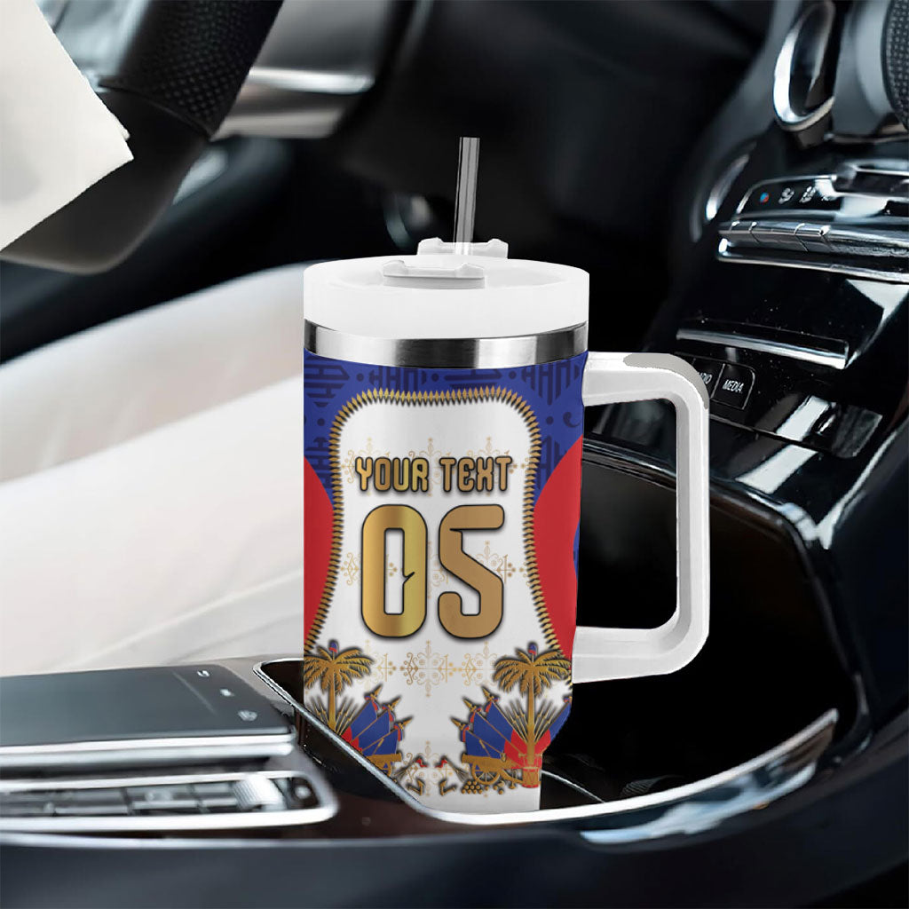 Custom Haiti Nan Mondyal 2026 Tumbler With Handle Road To Glory