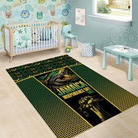 Jamaica Independence Day Area Rug Crocodile Broken Chain Freedom