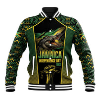 Jamaica Independence Day Baseball Jacket Crocodile Broken Chain Freedom