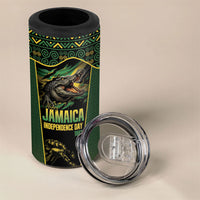 Jamaica Independence Day 4 in 1 Can Cooler Tumbler Crocodile Broken Chain Freedom