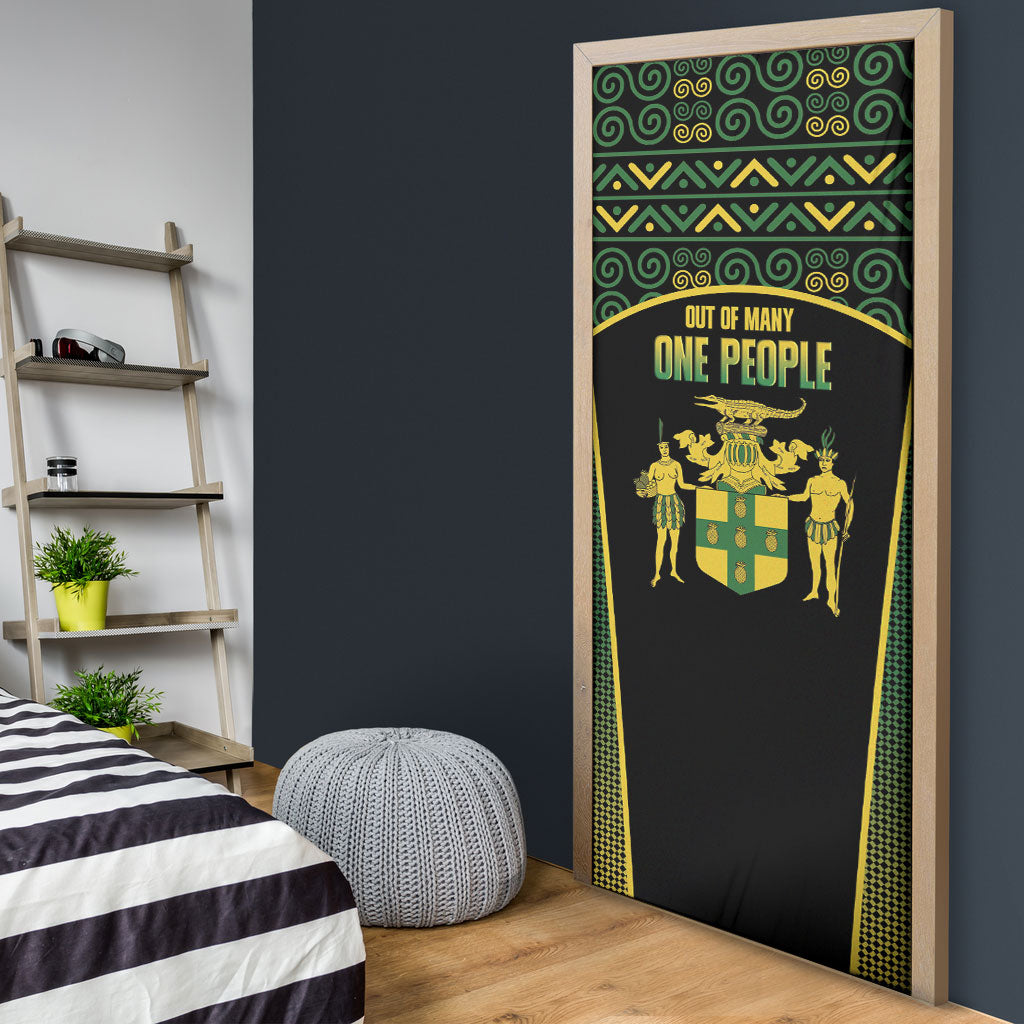 Jamaica Independence Day Door Cover Crocodile Broken Chain Freedom