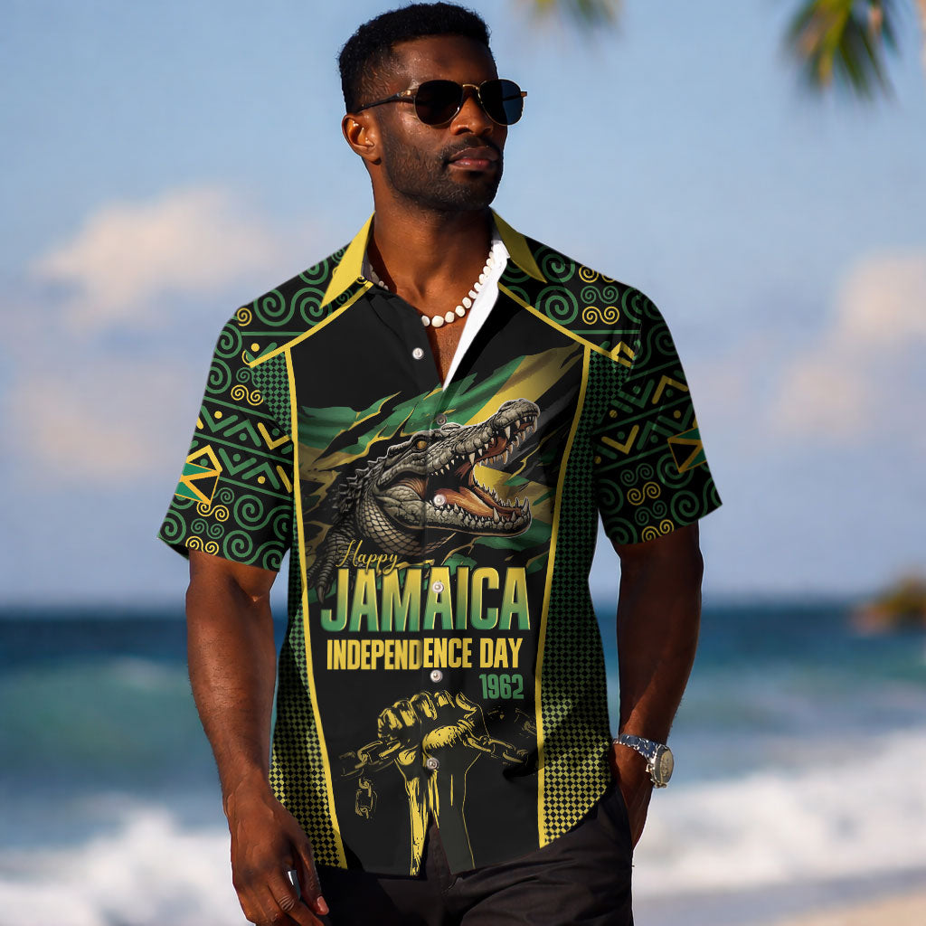 Jamaica Independence Day Hawaiian Shirt Crocodile Broken Chain Freedom DT05
