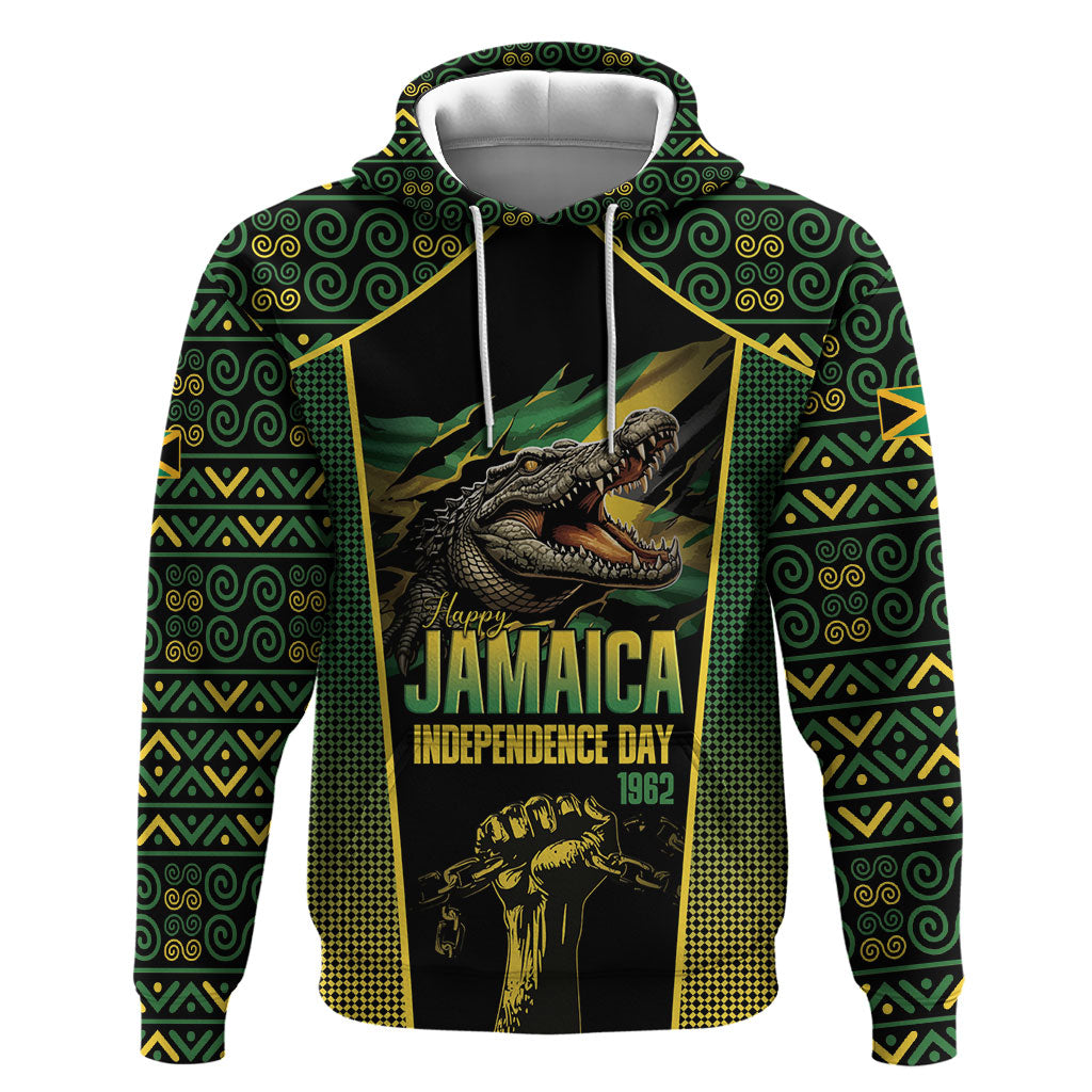 Jamaica Independence Day Hoodie Crocodile Broken Chain Freedom