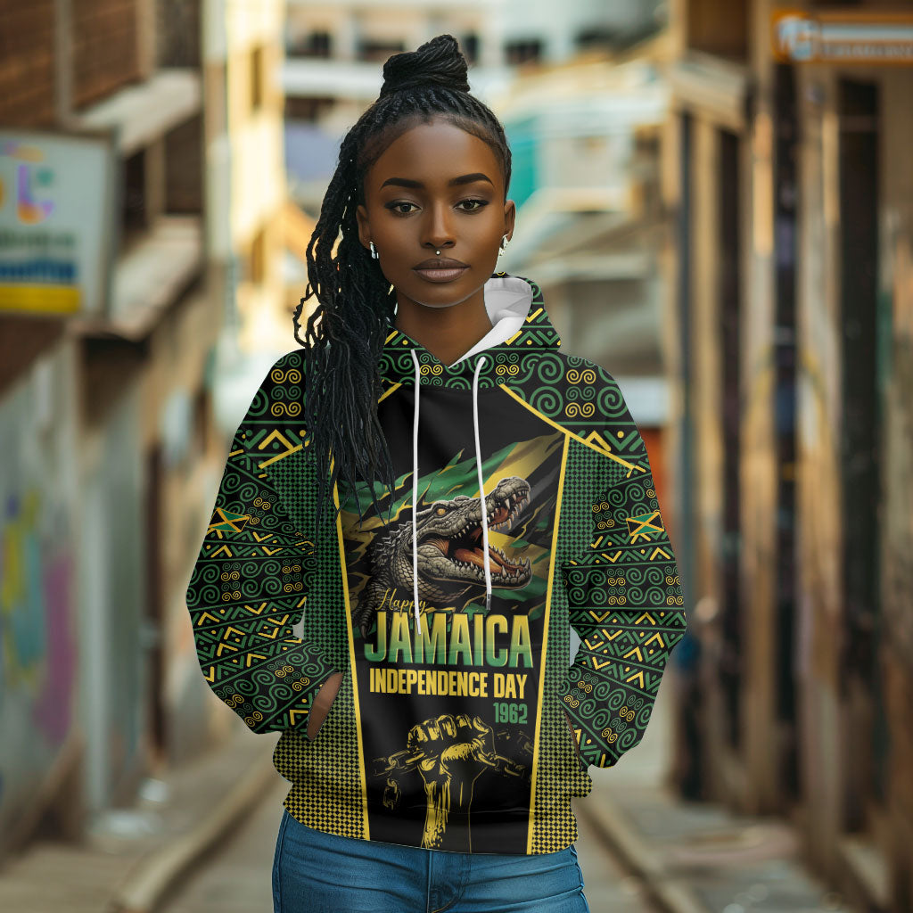 Jamaica Independence Day Hoodie Crocodile Broken Chain Freedom