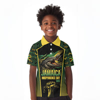 Jamaica Independence Day Kid Polo Shirt Crocodile Broken Chain Freedom