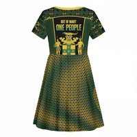 Jamaica Independence Day Kid Short Sleeve Dress Crocodile Broken Chain Freedom