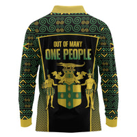 Jamaica Independence Day Long Sleeve Polo Shirt Crocodile Broken Chain Freedom