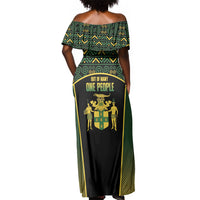 Jamaica Independence Day Off Shoulder Maxi Dress Crocodile Broken Chain Freedom