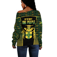 Jamaica Independence Day Off Shoulder Sweater Crocodile Broken Chain Freedom