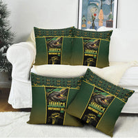 Jamaica Independence Day Pillow Cover Crocodile Broken Chain Freedom