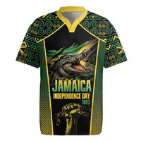 Jamaica Independence Day Rugby Jersey Crocodile Broken Chain Freedom