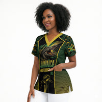 Jamaica Independence Day Scrub Top Crocodile Broken Chain Freedom
