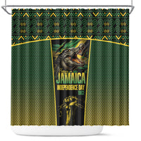 Jamaica Independence Day Shower Curtain Crocodile Broken Chain Freedom