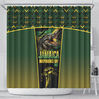 Jamaica Independence Day Shower Curtain Crocodile Broken Chain Freedom